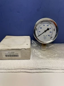 Pic Manometri 201L-402R Manometro Industriale, da 0 a 5.000 Psi, 4 in Quadrante, 1/2 - Foto 1 di 4