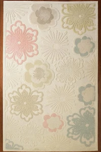 Tappeto floreale trapuntato a mano, tappeto floreale in rilievo pastello, morbido peluche camera da letto - Foto 1 di 5