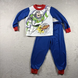 Vintage Buzz Lightyear Disney Pajamas Size 4T-5T Blue White #7 - Picture 1 of 12