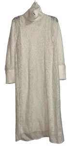 ZARA ZW Collection Women’s Wool Blend Jacquard Midi Dress S NWT Fairy Boho - Picture 1 of 9