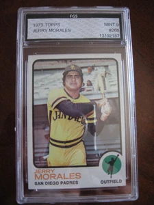 1973 JERRY MORALES #268 TOPPS FGS MINT 9 LOT J - Bild 1 von 2