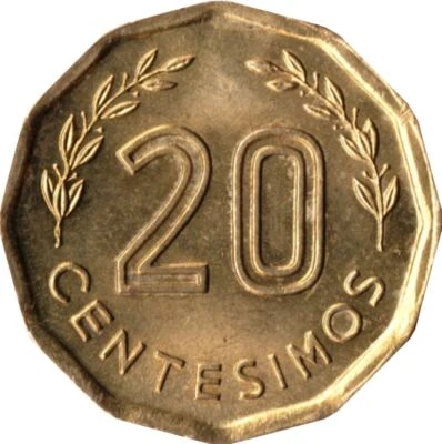Uruguayan Coin Uruguay 20 Centésimos | Montevideo Hill Fortress | 1976 - 1981 - Image 1 of 4