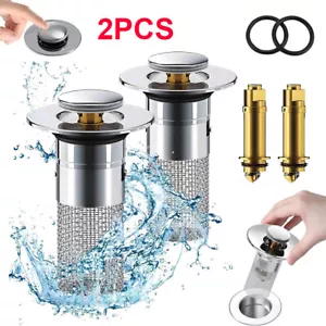 2PCS Floor Drain Filter Hair Catcher Shower Sink Mesh Basket Strainer Draining - Picture 1 of 12