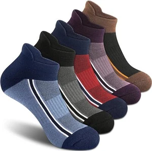 Gonii Men's Running Athletic Ankle Socks - Thick 9-12, 5 Pairs Multicolor  - Picture 1 of 7
