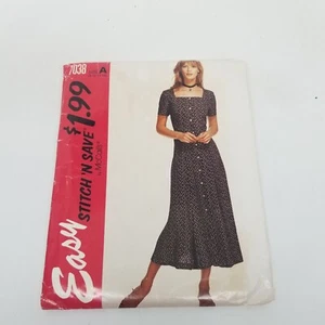 7038 Easy McCalls SEWING Pattern Misses 8-14 semi-fit front button dress - Picture 1 of 4