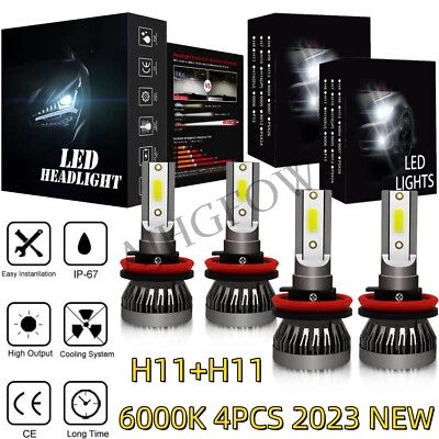 For Buick Terraza 2005-2007 LED Headlight H11+H11 Combo spuer bright 4pcs 6500k - Image 1 of 4