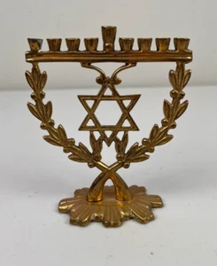 Vintage Wainberg Massive Messing Menora Made ISRAEL HANUKKAH - Bild 1 von 5