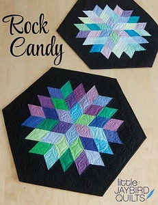 Rock Candy Quilt Pattern ~ Jaybird Quilts, uses Sidekick ruler, table topper - Picture 1 of 6