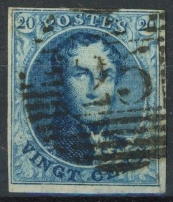 Belgium 1851 : Good VF Used Classic Stamp with Watermark - Nice margins - Image 1 of 1