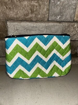 Bolso N. Gil Maquillaje Cosmético Cremallera Azul Verde Blanco Foto 1 de 4