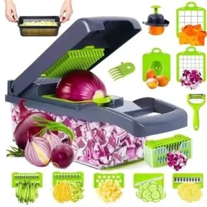 15-In-1 Vegetable Fruit Chopper Cutter Food Onion Veggie Dicer Slicer Kitchen - Picture 1 of 6