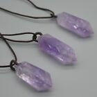 Brazil Amethyst Gemstone Double Terminated Point Pendant - 1 Count - 3cm