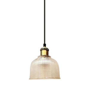 Lampadario con Portalampada E27 Vetro e Metallo Trasparente Diam 145 - Foto 1 di 1