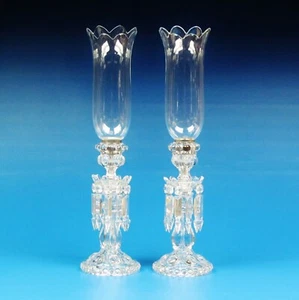 Pair Of Magnificent Single Light Baccarat Crystal Candelabra / Candle Holder. - Picture 1 of 17