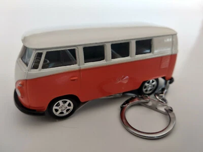 Porte clé volkswagen bus combi T1 classique neuf orange en métal.idée cadeau - Photo 1/3
