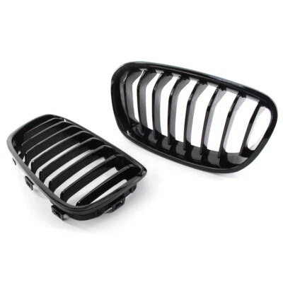 Car Front Gloss Black Grille Grill 8 Slat fit for BMW F20 118i 120i 11-14 Grill Foto 1 de 4