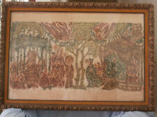 1 LARGE ANTIQUES CHINESE SCROLL OF SPIRITS OF TOMBS ON RICE PAPER SIGNED SEAL