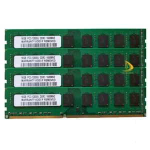 New 4x 16GB 2Rx4 PC3-12800 DDR3 1600 MHz Desktop Memory RAM Only for AMD Test^! - Picture 1 of 6