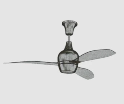 Craftmade Bordeaux 3 Acrylic Clear Blades LED Light 3 Speed Ceiling Fan 52" - Image 1 of 4