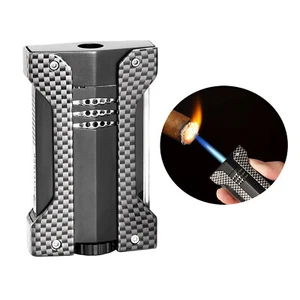 Galiner Metal Cigar Lighter 1 Jet Torch Flame Butane Windproof Refillable Luxury - Picture 1 of 6
