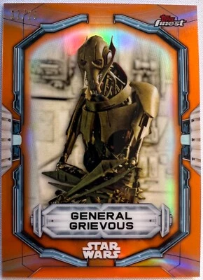 2022 Topps Star Wars Finest, Grievous #40 Orange Refractor Parallel Card #17/25 - Image 1 of 2