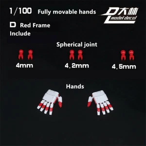 para MG 1/100 Astray Modelo Desmontado Rojo Blanco Cubierta Acción Mano Palma D + Junta - Imagen 1 de 12