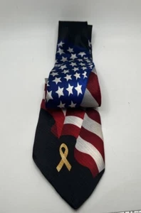 American Traditions USA American Flag Silk Tie - Picture 1 of 4