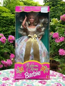 1994 Mattel Ribbons & Roses Fashion Barbie Doll 13911 Vintage Toy - Picture 1 of 10