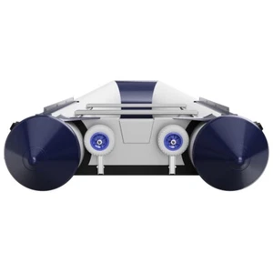 Slipräder Heckräder Schlauchbooträder klappbar Edelstahl V4A grau/blau - Bild 1 von 7