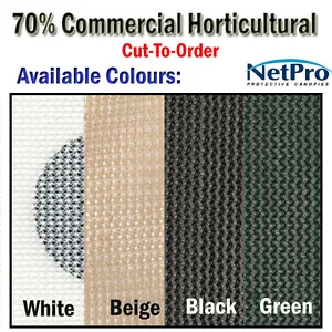 2m wide Shade Cloth 70% Commercial Grade Shadecloth 200gsm - 15m piece - Picture 1 of 6