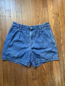 vtg 90s Tommy Hilfiger men/'s Navy Pleated Front Twill Shorts Double Button 36