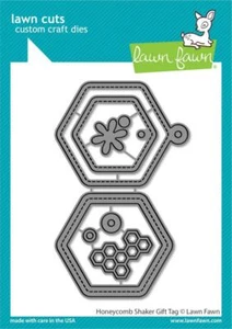 Lawn Fawn, lawn cuts/ Stanzschablone, honeycomb shaker gift tag - Bild 1 von 10