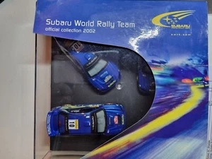 1/43 Model Subaru Impreza WRC Prodrive Makkinen Signed 3 Car Set 2002 IXO - Picture 1 of 8