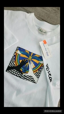 Vintage 90s VOLCOM NOS Graphic T-Shirt Single Stitch Made In USA L Skate Surf  - Image 1 of 4
