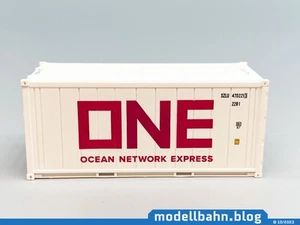 Weißer 20ft Kühlcontainer "ONE" in 1:87 (H0) - Bild 1 von 6