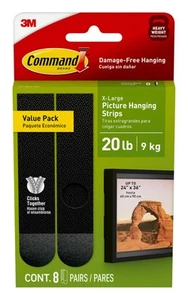 Command 20 libbre XL strisce pesanti per appendere quadri 8 paia (16 strisce di comando... - Foto 1 di 9