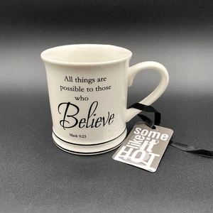 Home Essentials Believe Mug Cup Mark 9:23 Scripture All thing are possible Faith - Picture 1 of 9