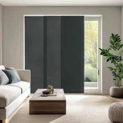 Tela filtrante de luz de privacidad, persianas para puertas correderas, divisor de habitaciones, vertical Bl... Foto 1 de 4