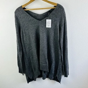 Acrobat Gray Graphite Easy V Cashmere Blend Sweater Size S - Picture 1 of 3