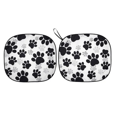Auto Drive UV Protection Automotive Window Shades,  paw print - Image 1 of 3