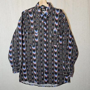 Vtg Western Signatures Eds West Aztec Western Shirt Mens Size L Geometric Unworn - Picture 1 of 9