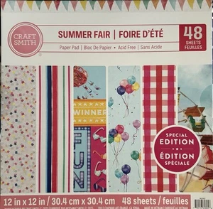 SUMMER FAIR By Craft Smith 12 X 12 Paper pad~48 pages~So Nice! QUICK SHIP! - Picture 1 of 1