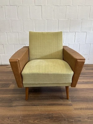 VINTAGE Retro Cocktailsessel grün braun Midcentury Patina - Bild 1 von 4