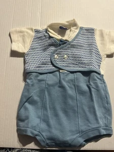 Vintage Baby La Salle Vested Bubble Romper With Tie 9 Mo. Rare Find!! 1950’s New - Picture 1 of 8