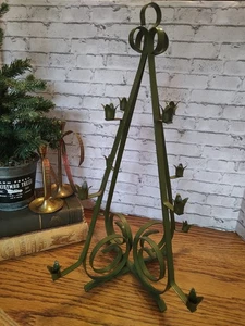 Vintage Mid Century Metal Shaped Tree Candle Holder Candelabra 12 taper candles - Picture 1 of 5