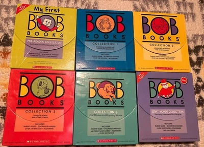Bob's Books Lot Of 6 Set 1, Set 2, Set 3,. Set 6, Sight Words and Pre Reader Foto 1 de 2