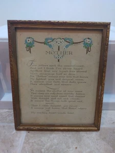 Toller antiker 6x7 Zoll Bilder-/Fotorahmen mit Glas. Mother Pome. Goldfarben - Bild 1 von 9