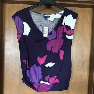 Blusa American Eagle Outfitters estampa floral manga curta vintage anos 90 Y2K - Imagem 1 de 3