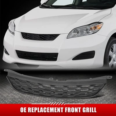 Parrilla delantera gris mate estilo OE para Toyota Matrix 09-14 con provisión de emblema Foto 1 de 4