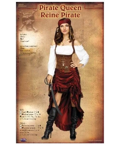 NWT Pirate Queen Women’s Fun World Costume, Size Large Dress Belt and Headdress - Picture 1 of 6